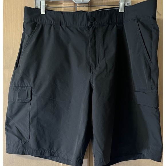 Orvis Mens Size 38 Black Cargo Shorts‎ 100% Polyester - Picture 1 of 6